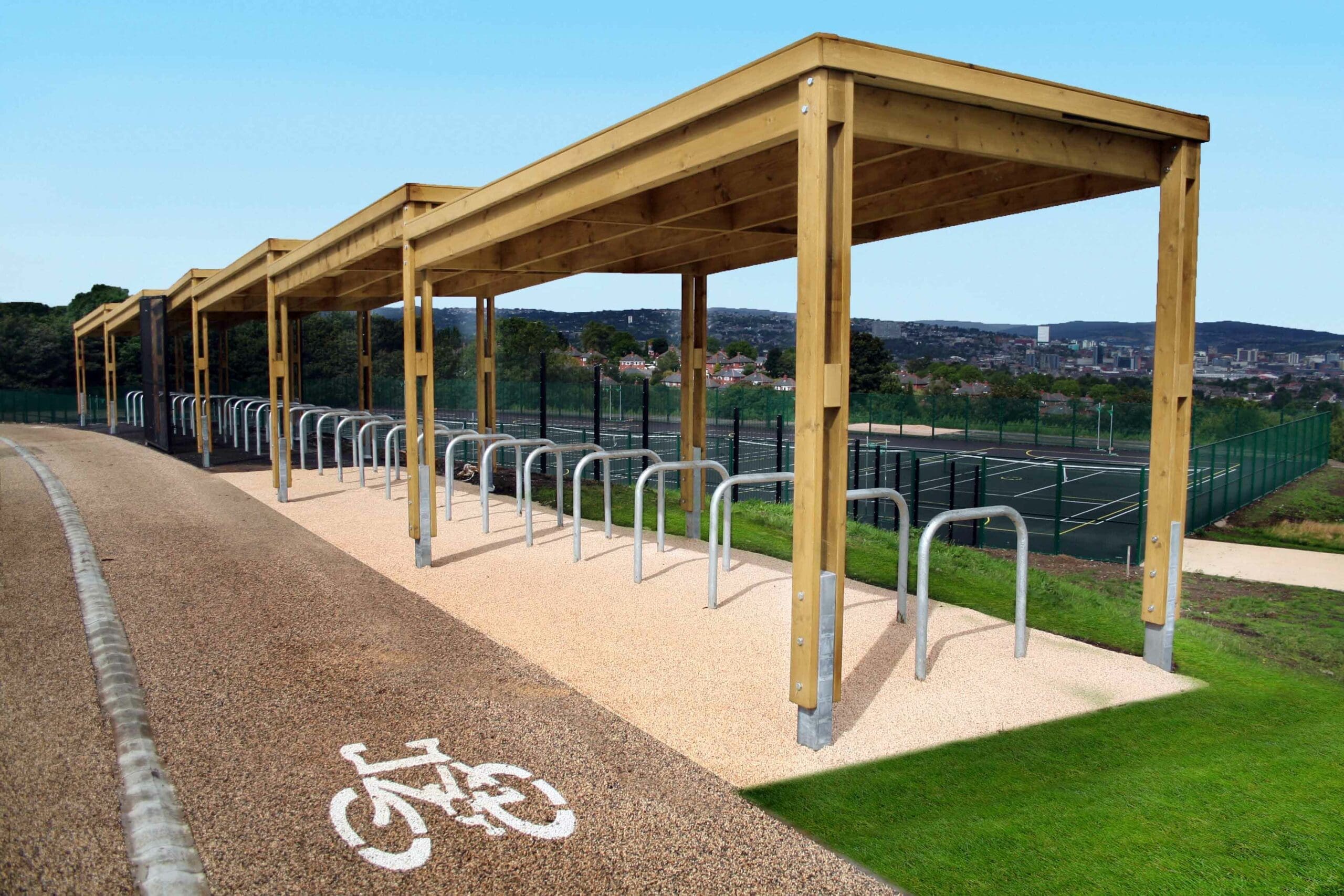 Cycle shelter installation in London